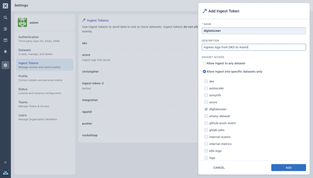 Monitor DigitalOcean Kubernetes Service with Axiom