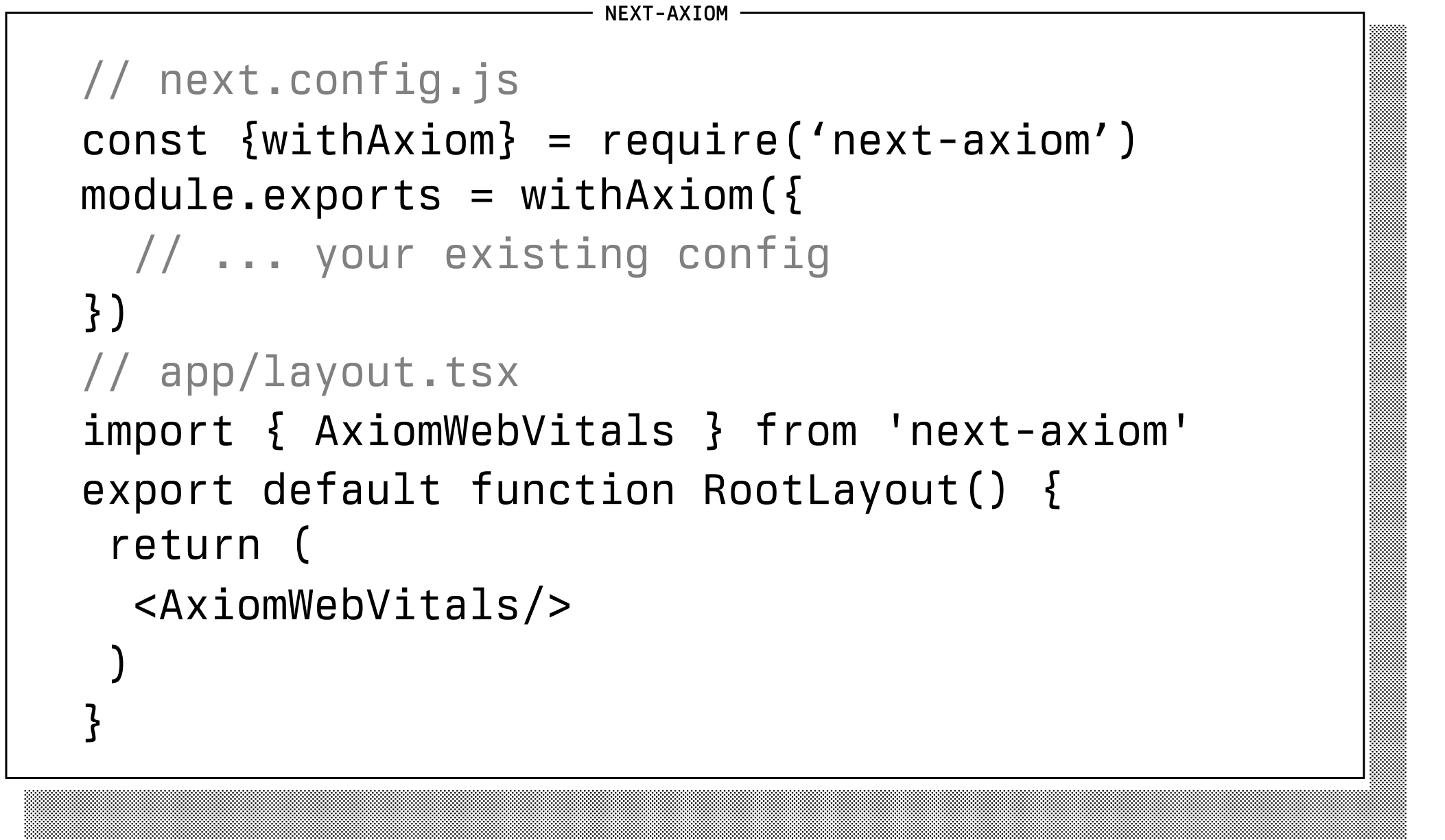 next-axiom configuration in terminal